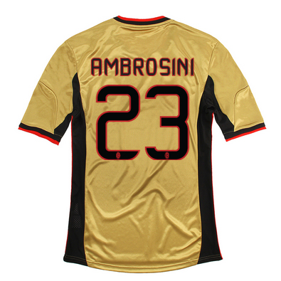 13-14 AC Milan #23 Ambrosini Away Golden Jersey Shirt - Click Image to Close